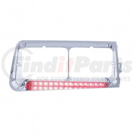 United Pacific 32586 14 LED Freightliner FLD Headlight Bezel (Passenger) - Red LED/Clear Lens
