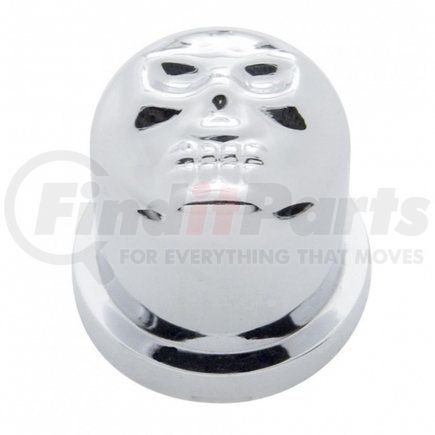 United Pacific 10581 1 1/8" X 1 7/8" Chrome Plastic Skull Nut Cover, Push-On Style (10 Pack)