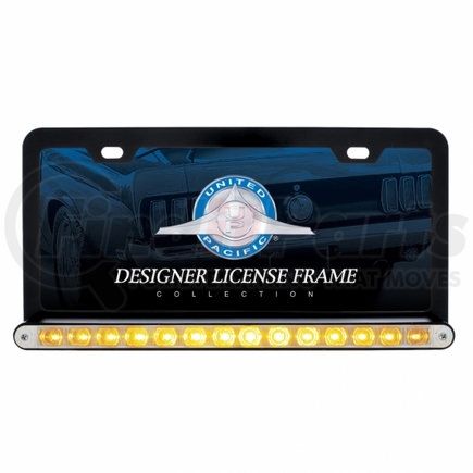 United Pacific 36474 Black License Plate Frame with 14 LED 12" Light Bar