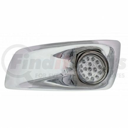 United Pacific 42703 Bumper Light Bezel w/ 17 Amber LED Clear Style Refl. Light For 2007- 17 KW T660- Driver - Clear Lens