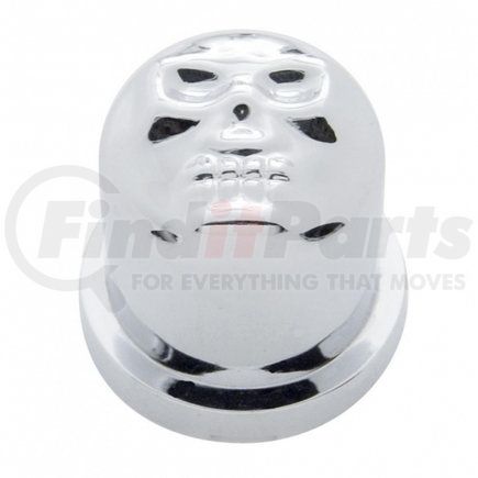 United Pacific 10580B 15/16" X 1 1/4" Chrome Plastic Skull Nut Cover, Push-On Style