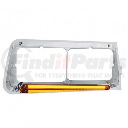 United Pacific 32703 24 LED Freightliner FLD Headlight Bezel w/ GLO Light (Passenger) - Amber Lens