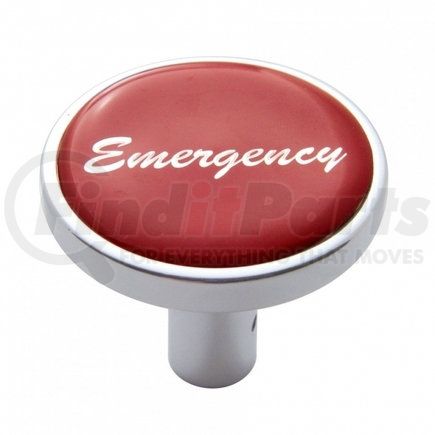 United Pacific 23354 "Emergency" Long Air Valve Knob - Red Glossy Sticker