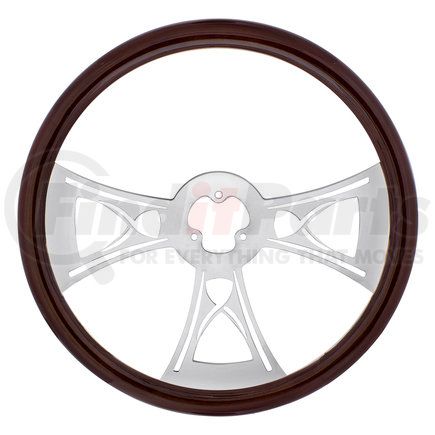 United Pacific 88103 18" Wood Steering Wheel - Hourglass