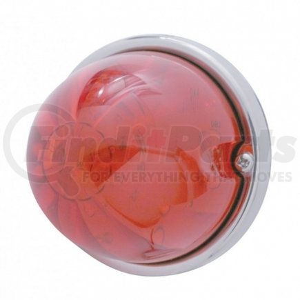 United Pacific 39598 17 LED Watermelon Flush Mount Kit w/ Low Profile Bezel - Red LED/Red Lens