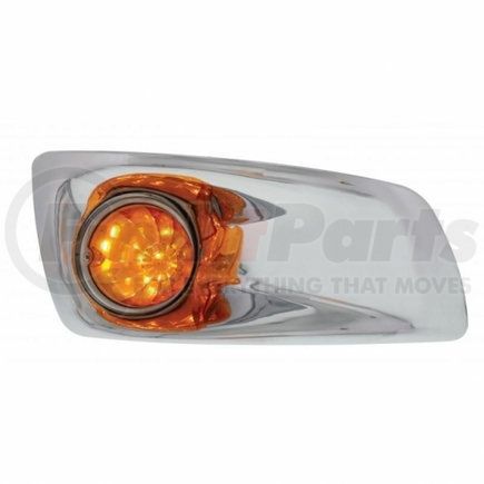 United Pacific 42732 Bumper Light Bezel w/ 17 LED Watermelon Light For 2007- 17 KW T660- Passenger - Amber LED/ Amber Lens