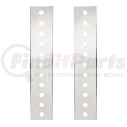 United Pacific 30069 Peterbilt Stainless Front Air Cleaner Bracket Only - 22 Mini Light Cutouts