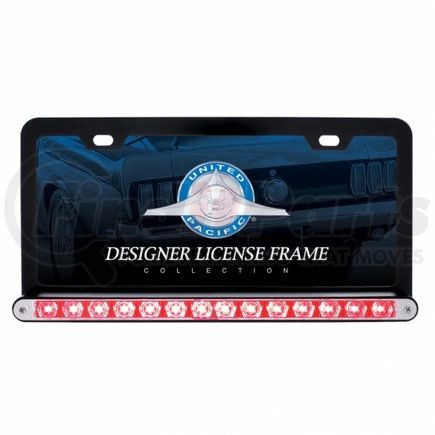 United Pacific 36475 Black License Plate Frame with 14 LED 12" Light Bar