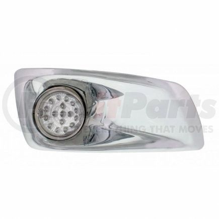 United Pacific 42741 Bumper Light Bezel w/ 17 Amber LED Hi/Lo Clear Style Refl. Light For KW T660- Passenger - Clear Lens