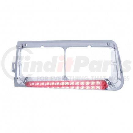 United Pacific 32582 14 LED Freightliner FLD Headlight Bezel (Driver) - Red LED/Clear Lens