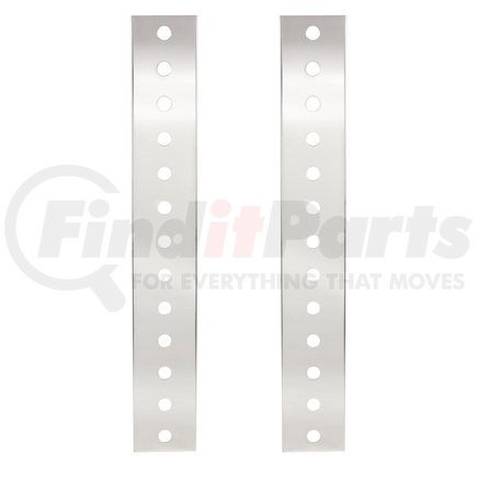 United Pacific 30104 Peterbilt Stainless Front Air Cleaner Bracket Only - 26 Mini Light Cutouts