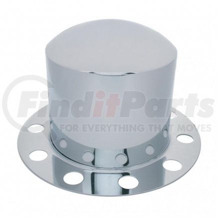 United Pacific 10223 Chrome Dome Rear Axle Cover 2PC Kit w/ 33mm Nut Cover - Steel/Aluminum Wheel