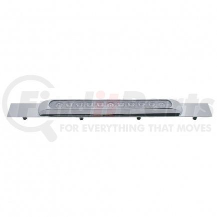 United Pacific 10398 Chrome Top Mud Flap Plate w/ 11 LED 17" Light Bar - Red LED/Clear Lens