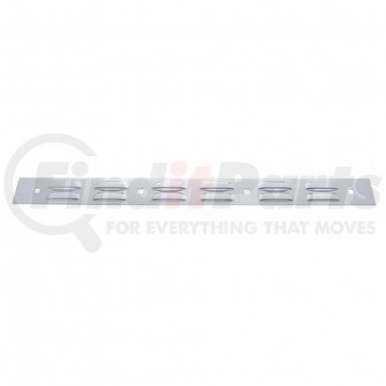 United Pacific 10400 2" X 24" Chrome Louvered Top Mud Flap Plate - Bolt Thru