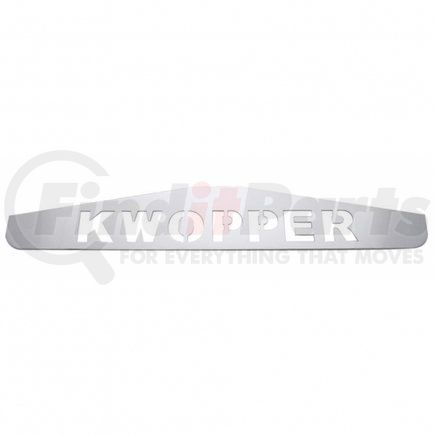 United Pacific 10435 4" X 24" Chrome Kwopper Bottom Mud Flap Plate - Welded Stud