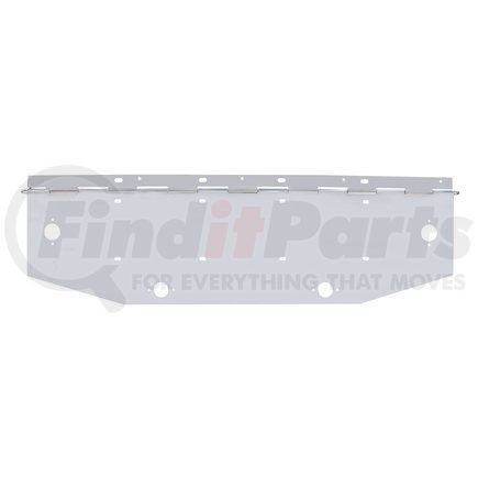 United Pacific 10492 Chrome 2 License Plate Angle Shaped Holder w/ Square Marker Light Cutout