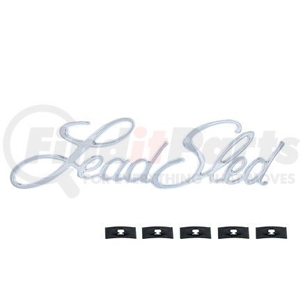 United Pacific 110709 Chrome "Lead Sled" Script Emblem