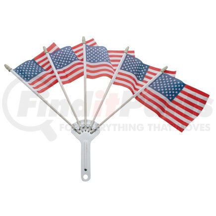 United Pacific 110864 Stainless Steel Flag Holder with U.S.A. Flags