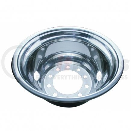 United Pacific 20355 22.5" OD Stainless Rear Wheel Cover Only - 2 Vent Hole, Hub Piloted