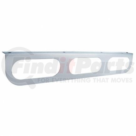 United Pacific 20407 Stainless Light Bracket with Three Oval Light Cutouts