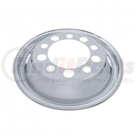 United Pacific 20349 22.5" OD Stainless Front Wheel Cover Only - 2 Vent Hole, Stud Piloted