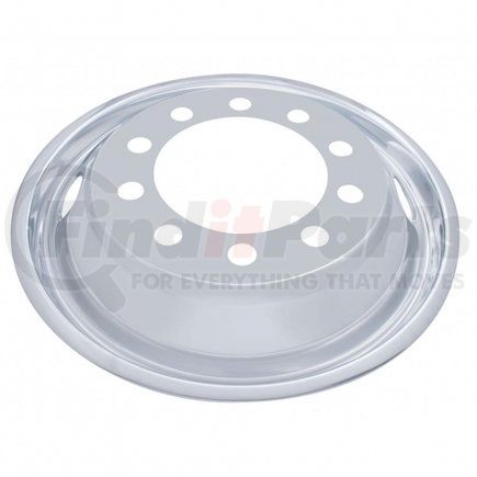 United Pacific 20352 22.5" OD Stainless Front Wheel Cover Only - 2 Vent Hole, Hub Piloted