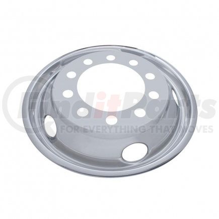 United Pacific 20353 22.5" OD Stainless Front Wheel Cover Only - 5 Vent Hole, Hub Piloted