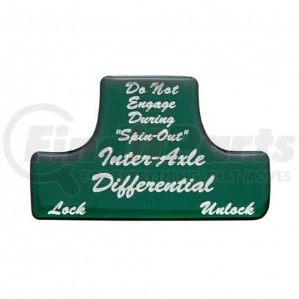 United Pacific 21010-1G "Axle Differential" Switch Guard Sticker Only - Green