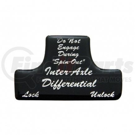 United Pacific 21010-1K "Axle Differential" Switch Guard Sticker Only - Black