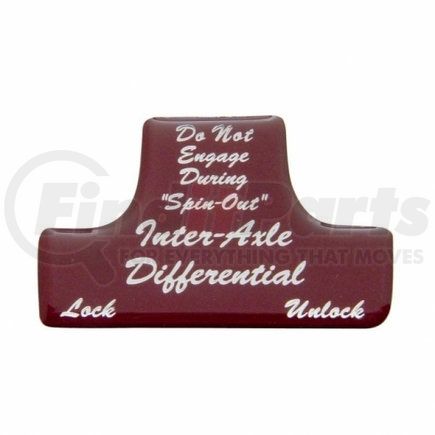 United Pacific 21010-1R "Axle Differential" Switch Guard Sticker Only - Red