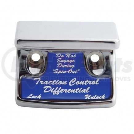United Pacific 21044 "Traction Control Differential" Switch Guard w/ Blue Sticker For Freightliner and International