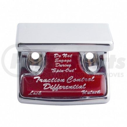 United Pacific 21048 "Traction Control Differential" Switch Guard w/ Red Sticker For Freightliner and International