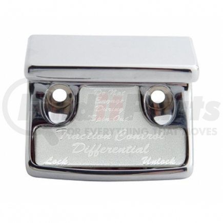 United Pacific 21049 "Traction Control Differential" Switch Guard w/ Silver Sticker For Freightliner and International