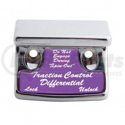 United Pacific 21047 "Traction Control Differential" Switch Guard w/ Purple Sticker For Freightliner and International