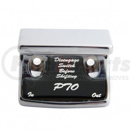 United Pacific 21072 "PTO" Switch Guard w/ Black Sticker For Freightliner and International