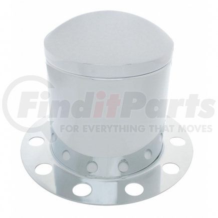 United Pacific 21221 Stainless Dome Rear Axle Cover 3-Pc Kit with 33mm Nut Cover - Steel/Aluminum Wheel