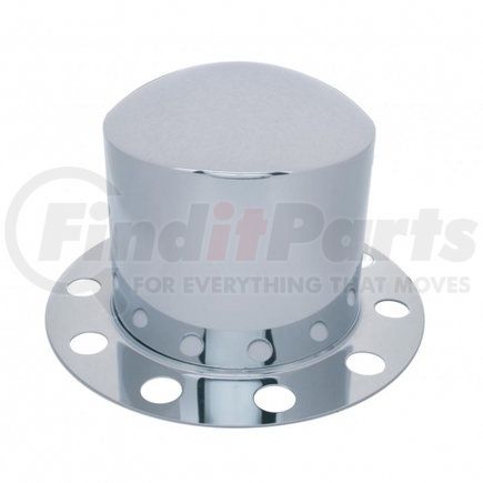 United Pacific 21223 Stainless Dome Rear Axle Cover 2-Pc Kit with 33mm Nut Cover - Steel/Aluminum Wheel