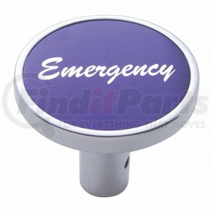 United Pacific 23329 "Emergency" Long Air Valve Knob - Purple Aluminum Sticker