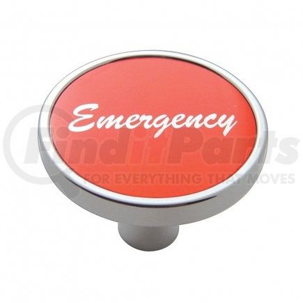 United Pacific 23284 "Emergency" Short Air Valve Knob - Red Aluminum Sticker