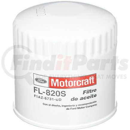 Motorcraft FL820SB12 // OIL FILTER SAME AS FL820S