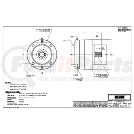 MICO 13-547-030 3C-141412-C C-BRAKE (Please allow 7 days for handling. If you wish to expedite, please call us.)