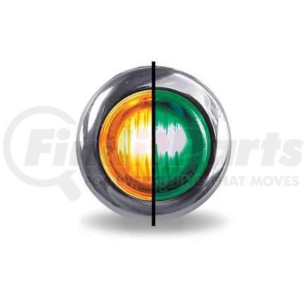 TRUX TLED-BX3AG Dual Revolution Amber Marker to Green Auxiliary Mini Button LED Light