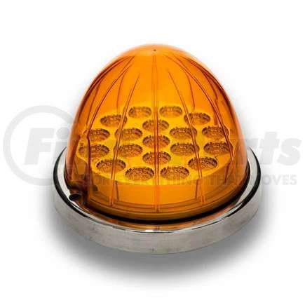 TRUX TLED-WA Amber Turn Signal & Marker Watermelon LED Light with Reflector Cup & Locking Ring