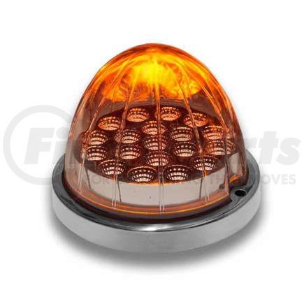 TRUX TLED-WCA Clear Amber Turn Signal & Marker Watermelon LED Light with Reflector Cup & Locking Ring