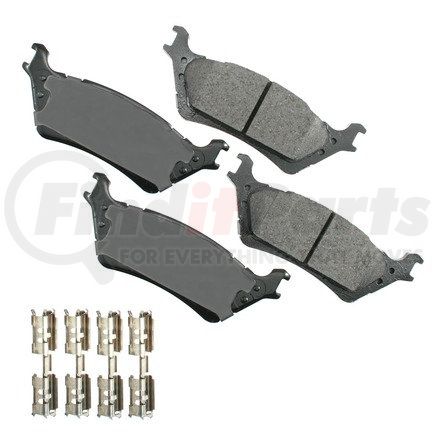 Akebono ASP1602 Disc Brake Pad Set-Performance Ultra Premium Ceramic Pads Rear fits 12-17 F-150