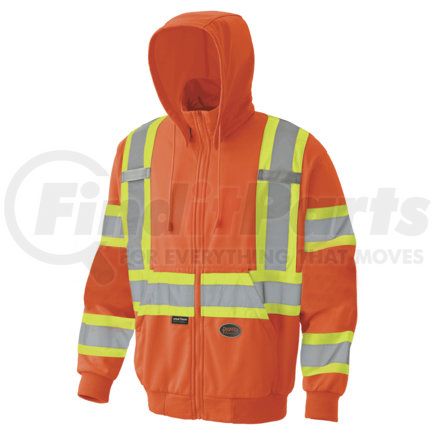 Pioneer Safety V1060550U-S Hi-Viz Fleece Zip Hoodie