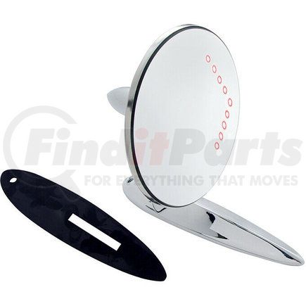 United Pacific 110746 Exterior Mirror Bundle with LED Turn Signal for 1955-57 Chevy Passenger Car