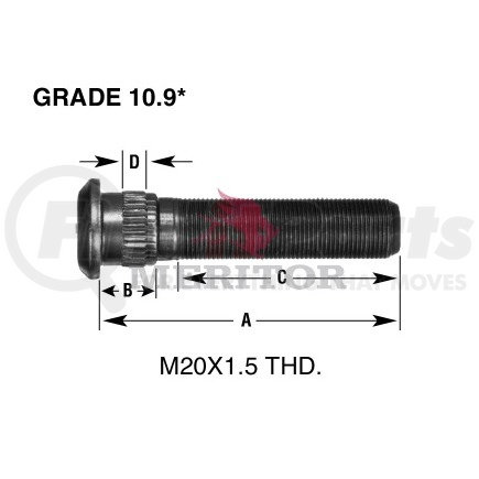 Meritor 09001825 STUD