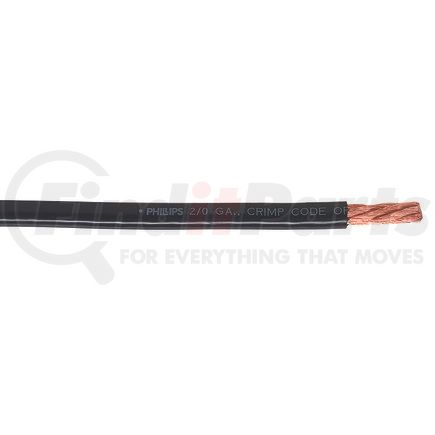 Phillips Industries 3-502 Battery Cable - 6 ga., Spool, 25 ft., 133 x 27 Stranding, Black Jacket, 0.33 O.D.