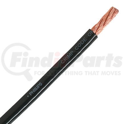 Phillips Industries 3-512-100 Battery Cable - 2/0 ga., Spool, 100 ft., 259 x 23 Stranding, Black Jacket, 0.64 O.D.